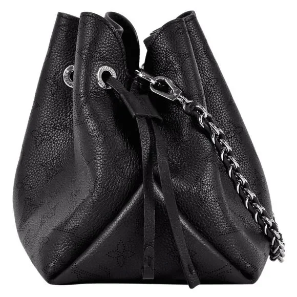 Louis Vuitton Shoulder Bag Punching Monogram Mahina Noir Black - Picture 3 of 14